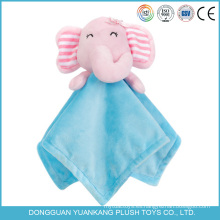 Manta del bebé del precio barato de la fábrica de YK ICTI los 20cm con el peluche de la cabeza animal